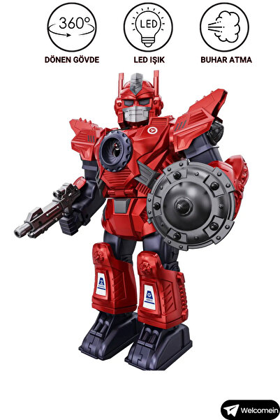 welcomein Oyuncak İnteraktif Pilli Robot Işıklı Müzikli Sesli Dans Eden Buhar...