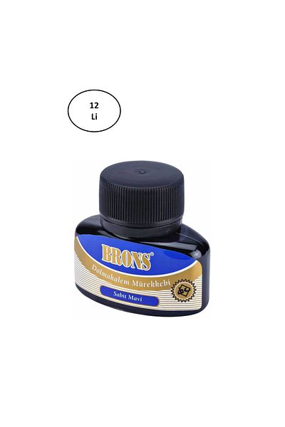 NON Nİ Brons Fountain Pen Ink Blue Br-312 12-Pack