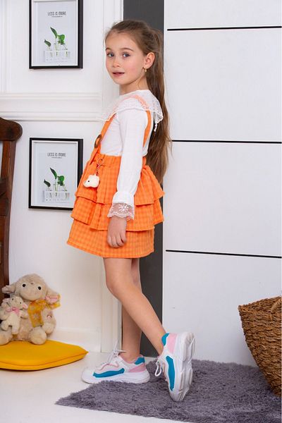 tunays shopping Badi Salopet Children's Dress with Collar Detail