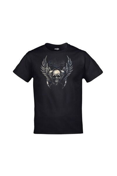 Kalic Studio Imprimat pentru motociclete unisex cu craniu negru