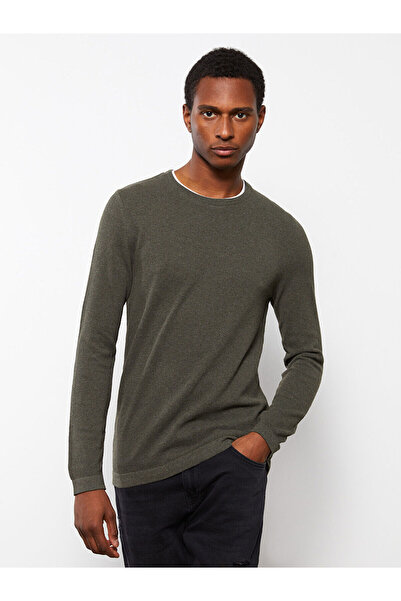 LC Waikiki Langärmliger, dünner Strickpullover für Herren mit Rundhalsausschnitt