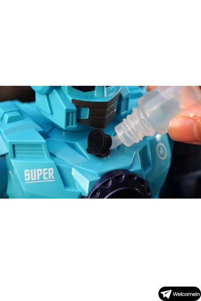 welcomein Oyuncak İnteraktif Pilli Robot Işıklı Müzikli Sesli Dans Eden Buhar Çıkartan Disk Atan Roket Atan