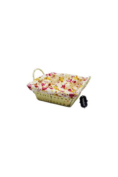 Royaleks Group Wicker Cloth Bread Basket Square Colorful Royaleks-8823