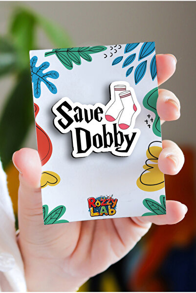 Rozzy Lab Save Dobby Harry Potter - Pin - Rozet - Broş - Yaka Çanta Aksesuar