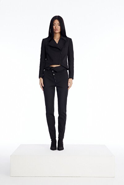 rue Asimetrik Siyah Pantolon