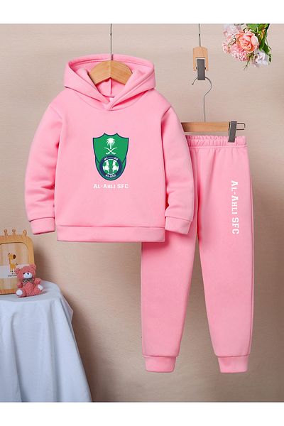 Let's Wear AL-AHLI SFC Premium 3 - طقم سويت شيرت وسروال رياضي مدمج - طقم رياضي مكون من قطعتين