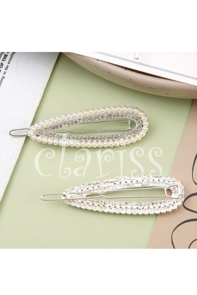 ella'nın çarşısı Μοντέλο Damla με πέτρες και πέρλες, ασημί χρώμα, γυναικεία π...