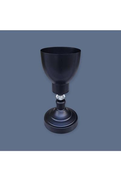 DEDE Dry Flower Vase Black Painted Plastic Stone