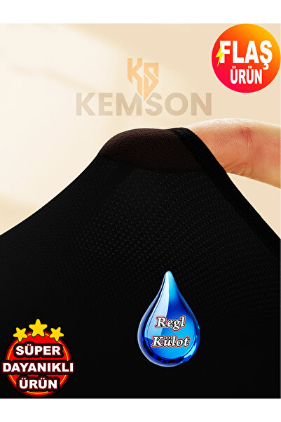 KEMSON Chiloți menstruali lavabili Fără scurgeri, Fără griji! Recuperare super absorbantă cu talie înaltă Protecție completă!