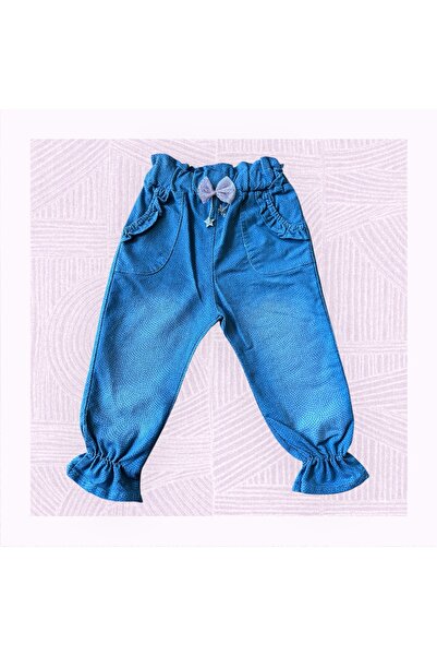 mini trends Likralı kız kort pantolon