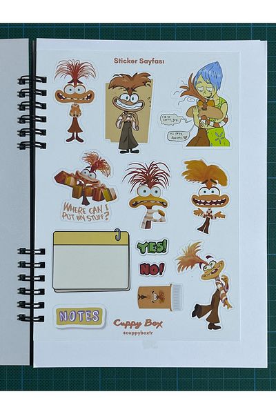 Cuppy Box Reverse Face Anxiety Character A5 Size Notebook 1 Page Bonus Mat Sticker