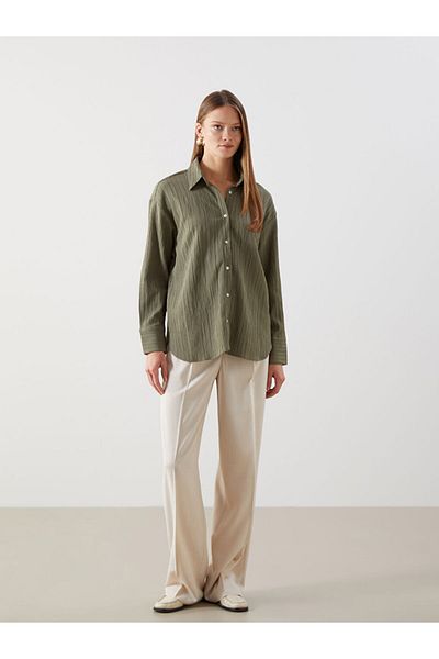 LC Waikiki Lcw Vision Oversize Women's Textured Shirt