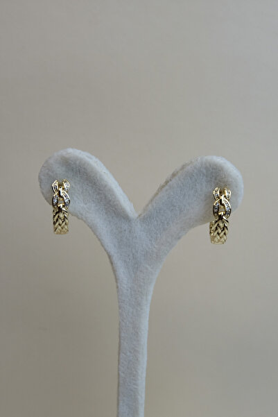 ayışığı Xuping Gold Taşlı Desenli Küpe