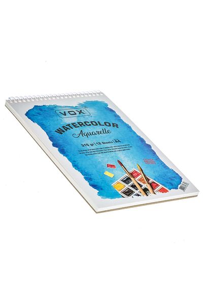 VOX 315 gr NatWhite Watercolor Notebook - Cold Press -a4 - 12 Sheets