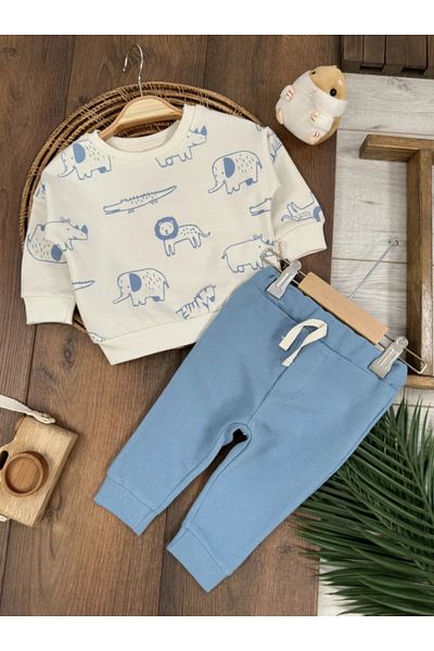 Kids Kingdom Cotton Seasonal Crew Neck 2-Piece Baby Boy Set