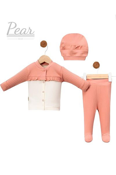 Pear Wear 3-Piece Hospital Outlet 100% Cotton Organic Baby Set