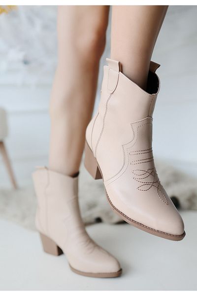 Lisinya Nude Skin Heeled Boots
