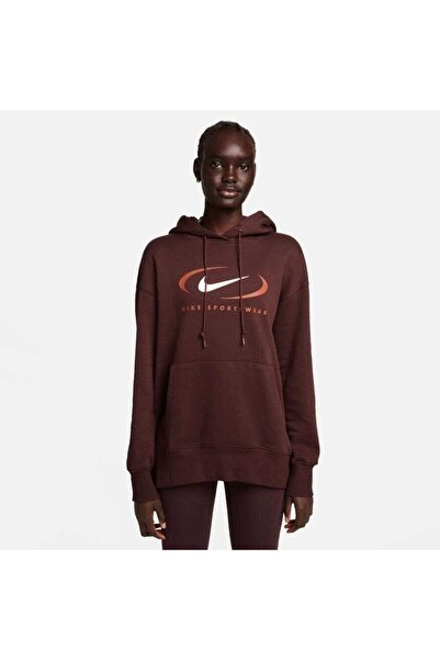 Nike NSW Fleece Os Pullover Hoodie Swoosh Kadın Sweatshirt