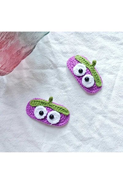 Kadın Girişimciler Atölyesi Agrafă pentru copii vesel mov vinete, organic, lu...