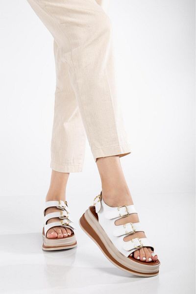 Roza 320 -Elegant Buckle Orthopedic Sole Sandals