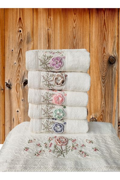 Fiesta Elegance Series Bamboo Cream Χειροποίητη 6 τεμάχια 50x90 cm