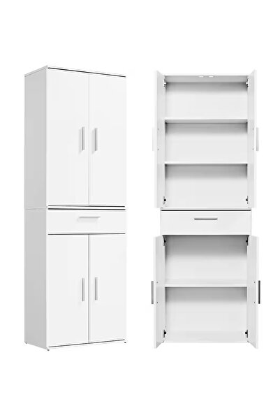 YURKUR MOBİLYA Çok amaçlı dolap raflı kiler dolabı dolap gardrop