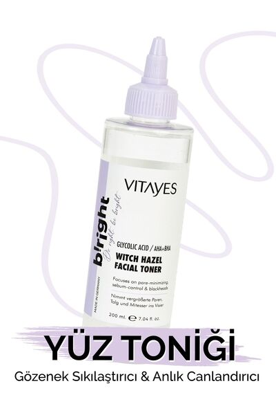 Gözenek Sıkılaştırıcı Aha-bha Cadı Fındığı Toniği, Glikolik Asit Akne Karşıtı Arındırıcı Bakım