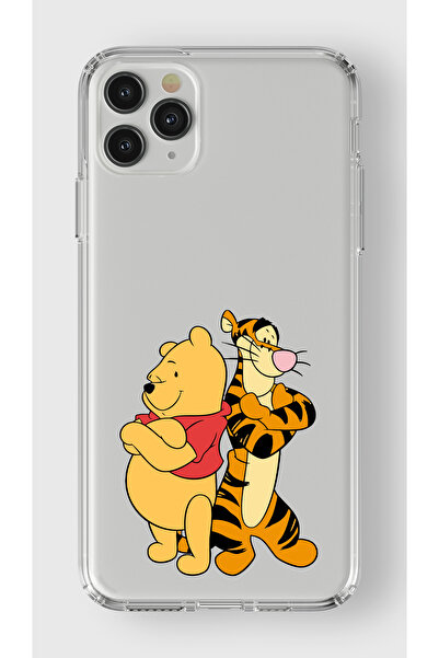 moonset Iphone 11 Pro Max Uyumlu Winnie Tasarımlı Baskılı Şeffaf Telefon Kılıfı