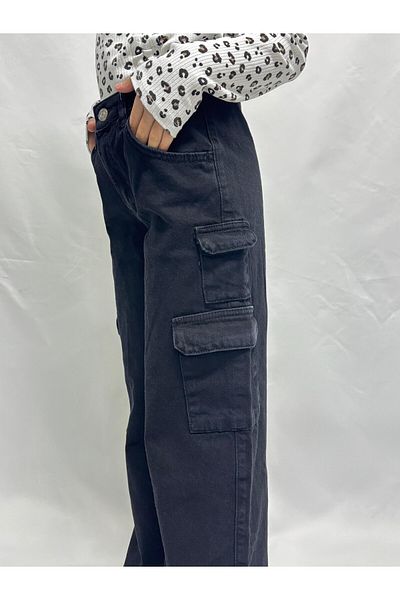 Ede Tekstil Girl's Black Jeans Pants