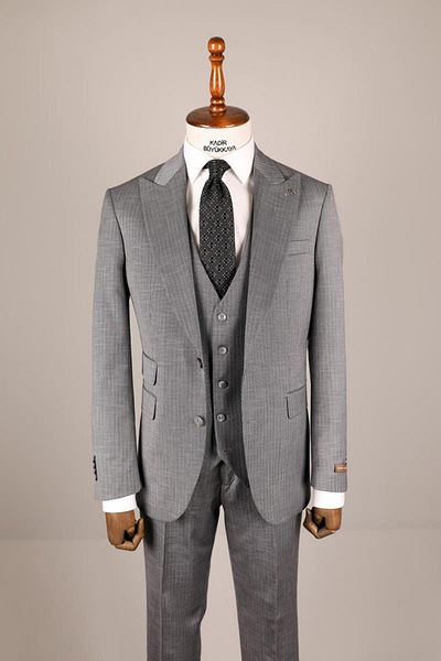 Kadir Büyükkaya Men's Durable Suit with Vest - Kav1010S