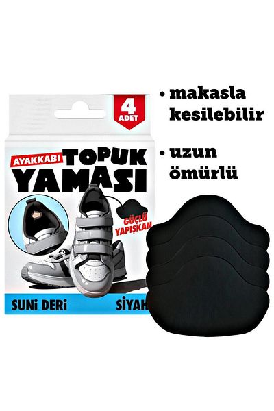 Dünya Magnet Sunni Leather Repair Patch - Heel Patch Self Adhesive, Black