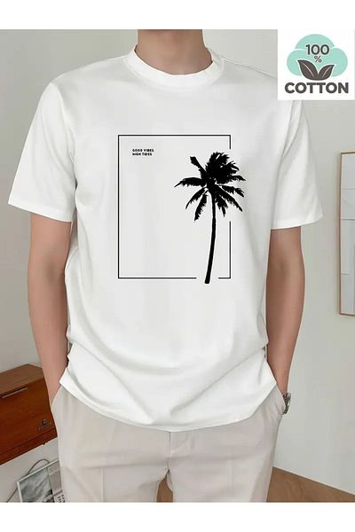 WOODROFFE Ανδρικό μπλουζάκι Oversize Casual New Season - Εκτυπωμένο