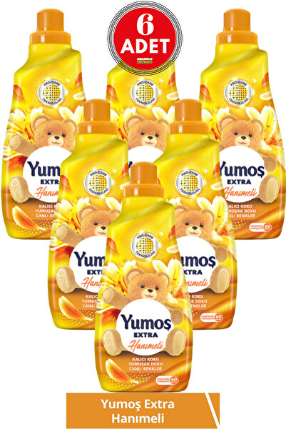 Yumoş Extra Konsantre Çamaşır Yumuşatıcısı Hanımeli 1440 Ml 6 Adet