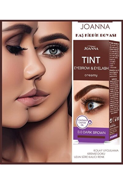 JOANNA Tint Kaş ve Kirpik Boyası Koyu Kahverengi 3.0 Kalıcı Krem Boya 15 + Ok...