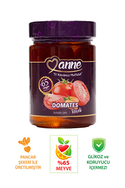 Anne Domates Reçeli 400g (PANCAR ŞEKERİ ILE ÜRETİLMİŞTİR - GLİKOZ, KORUYUCU I...