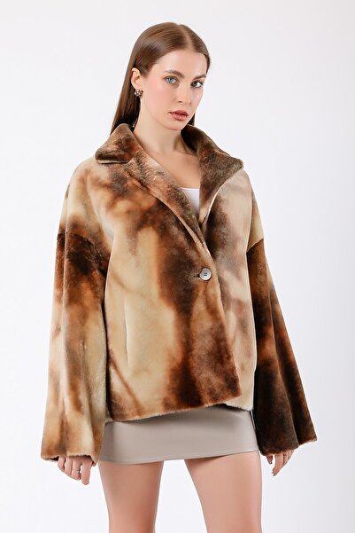 Leather Club Sütlü Kahve Kürk Kaban