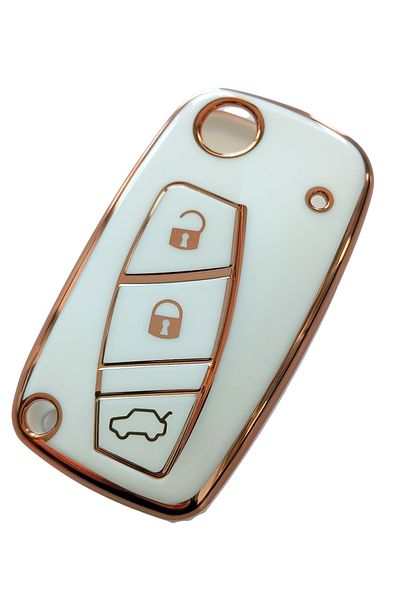 Kasey Linea Fiorino Nemo Bipper - Compatible Nano Silicone Key Case, Remote Control and Auto Keychain White