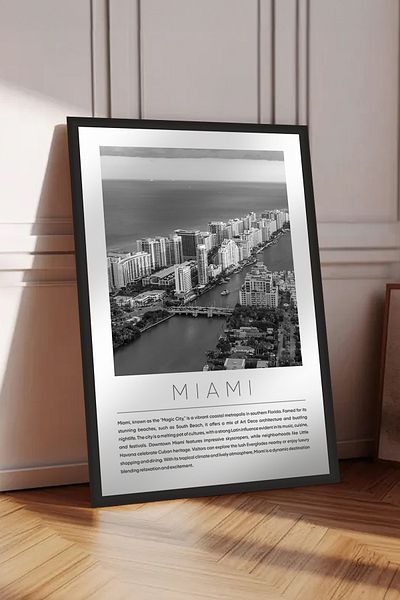 Cadran World Cities Collection Πίνακας MDF με πλαίσιο