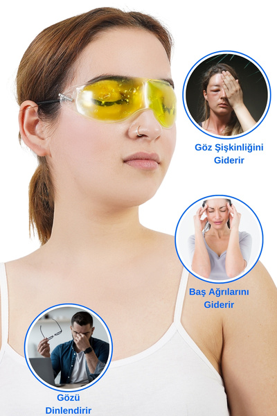 FixiCure Buz Göz Maskesi Göz Altı Torbası Giderici Sıcak ve Soğuk Kompres Ter...