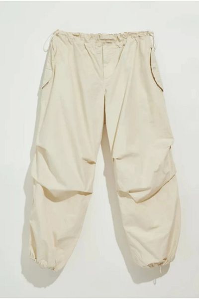 KOTOLOG Unisex Urban Baggy Parachute Pant - I Φαρδύ πόδι, Χαλαρή εφαρμογή, Ρυθμιζόμενο βαμβακερό ύφασμα