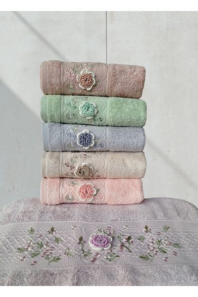 Fiesta Elegance Series Bamboo Coloured Handwork 6 Pcs 50X90 cm