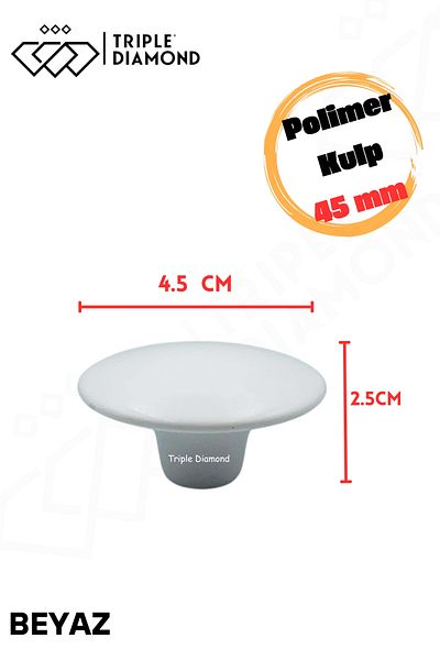 Triple Diamond Polymer Button White Furniture Drawer Kitchen Handles Cabinet Handle Cabinet Handle (10 Pieces)