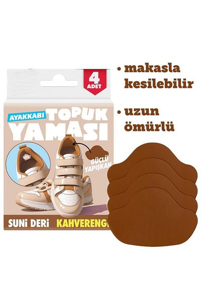Dünya Magnet Sunni Leather Heels - Repair Patch, Self-Adhesive, Brown