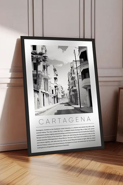 Cadran World Cities Collection Πίνακας MDF με πλαίσιο