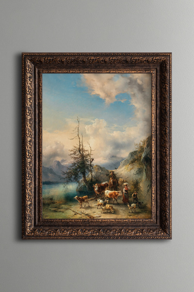 epiqart Întoarcerea călătoriei din Meralards înalți - Cadru cu model vintage