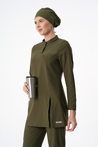 almesta Almesallegra Hemşire Doktor Tesettür Cerrahi Üst Forma Uzun Kol Scrubs