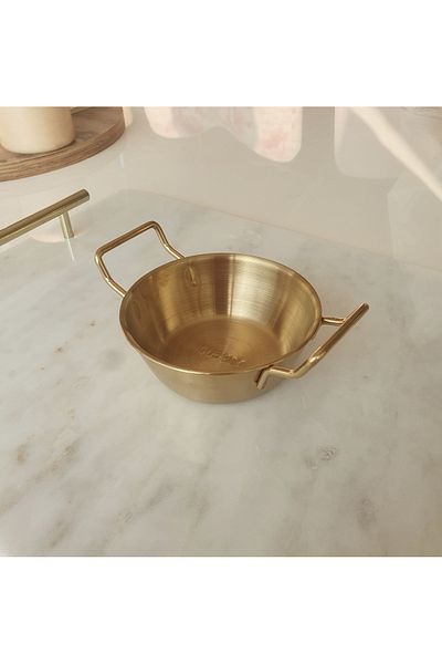 LOVYCO Luxury Metal 10 cm Diameter Steel Saucer Look Plate 10 cm