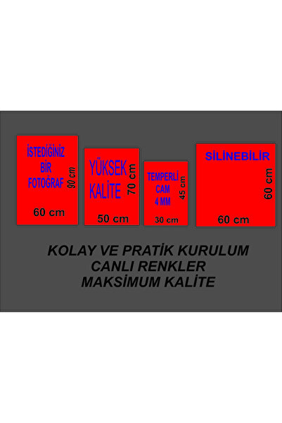 META CAM BEYAZ AT DEKORATİF TEMPERLİ CAM ÜZERİNE TABLO SEVGİLİNİZE YILBAŞI HEDİYE