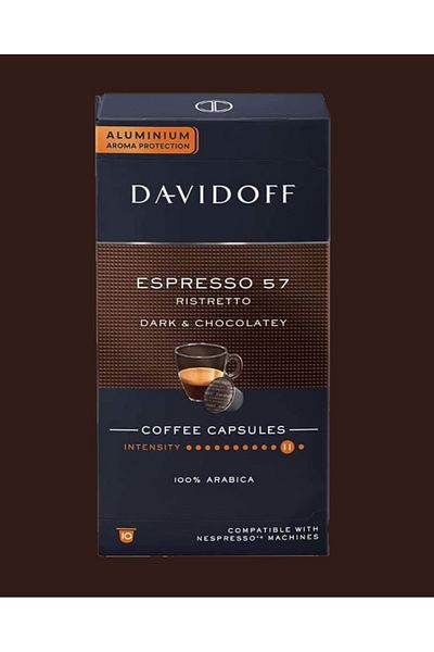 Davidoff 5X10 Capsules Coffee Espresso - 57 Rıstretto Dark Chocolate (Nespresso Compatible)