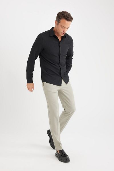 DeFacto Sommer-Jogginghose aus Stoff – elastische, gerade Bein-Taschen mit Schnürung an der Taille